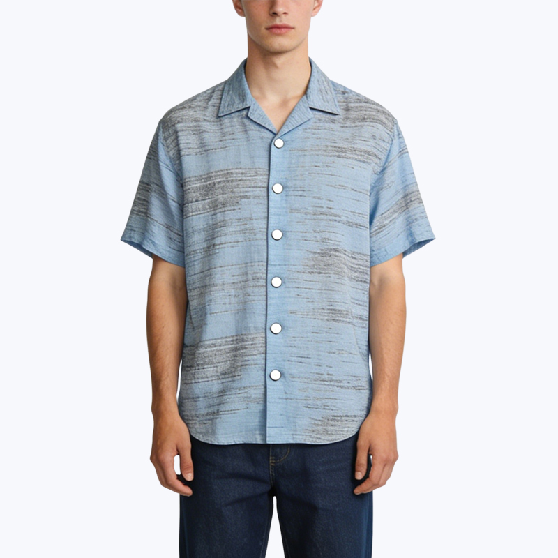 gradient-texture-trendy-short-sleeve-shirt