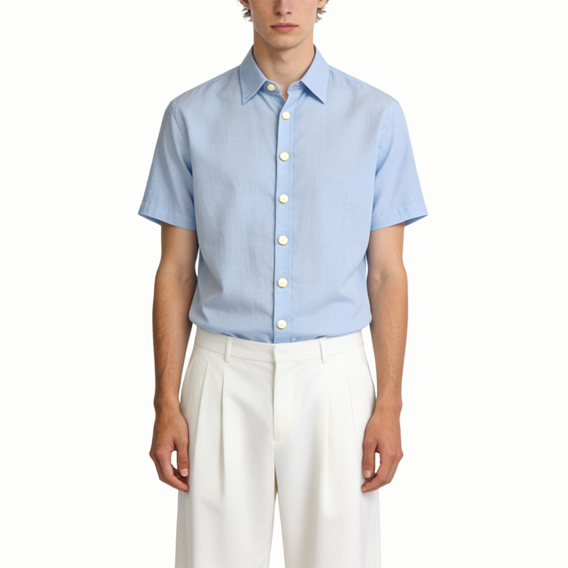 business-commute-texture-short-sleeve-shirt