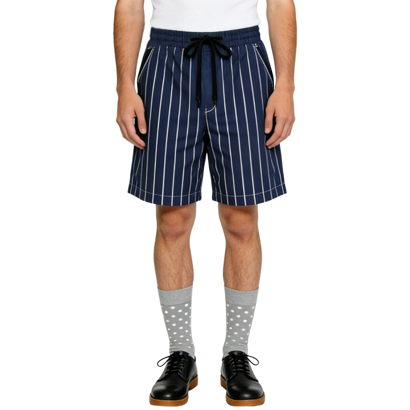 mens-retro-pinstriped-drawstring-shorts