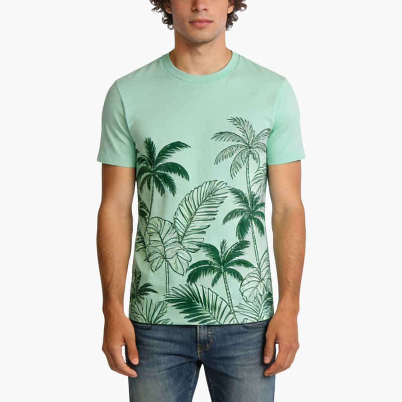 mens-tropical-island-print-crew-neck-t-shirts