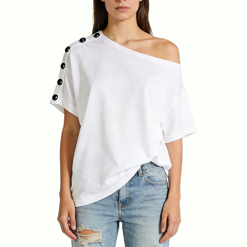 womens-chic-one-shoulder-relaxed-t-shirts