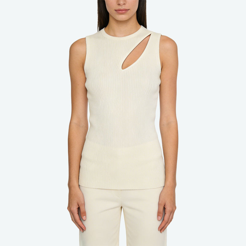 one-side-hollow-design-commute-sleeveless-tank-top