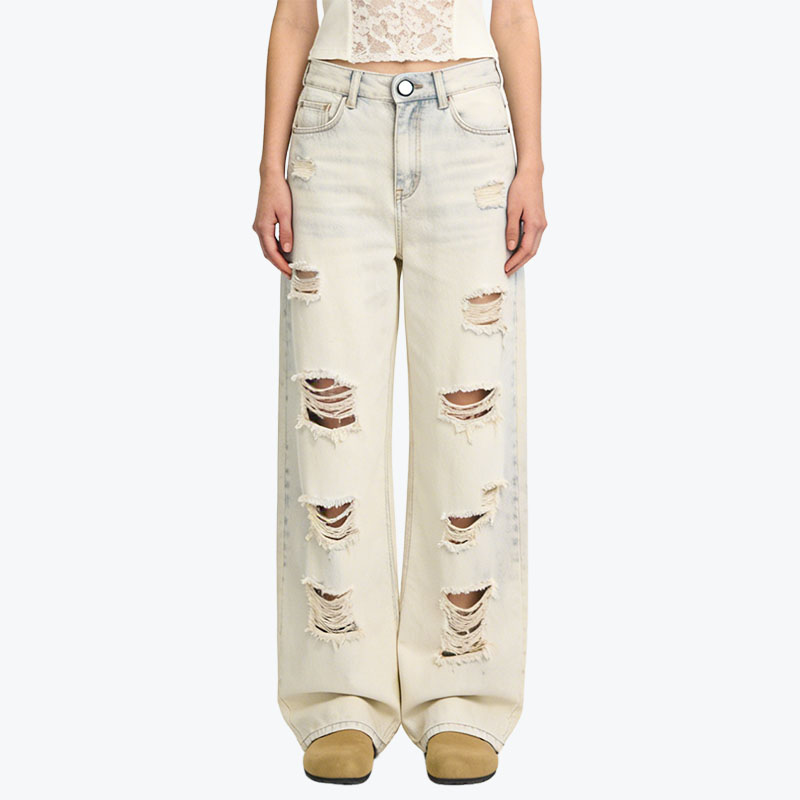 high-waist-ripped-raw-edge-street-style-pull-on-jeans