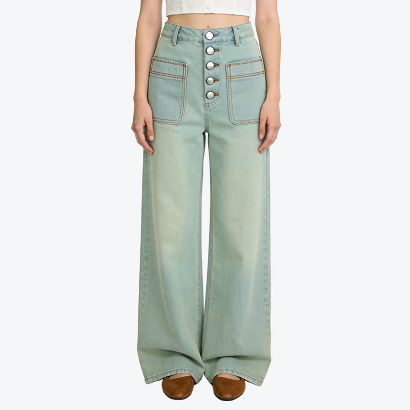 double-side-big-pocket-retro-well-fitted-pull-on-jeans